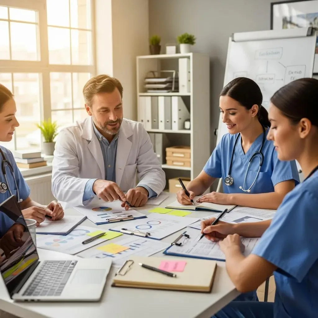 Multidisciplinary Team Discussing A Personalized Care Plan For Detox