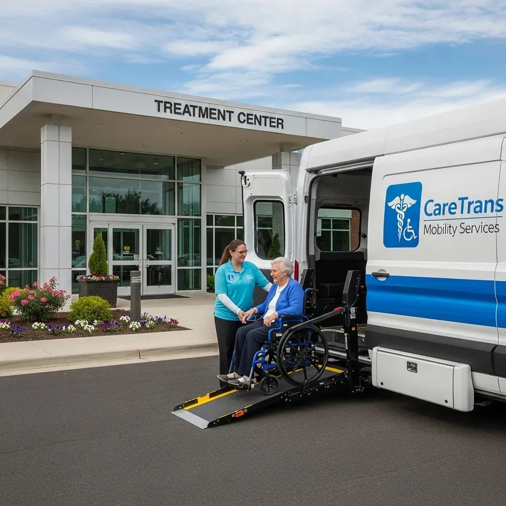 Nemt Vehicle Providing Accessible Transport To Addiction Treatment