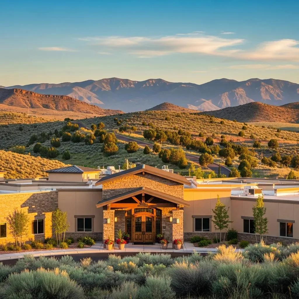 Nevada Landscape And A Welcoming Addiction Treatment Facility