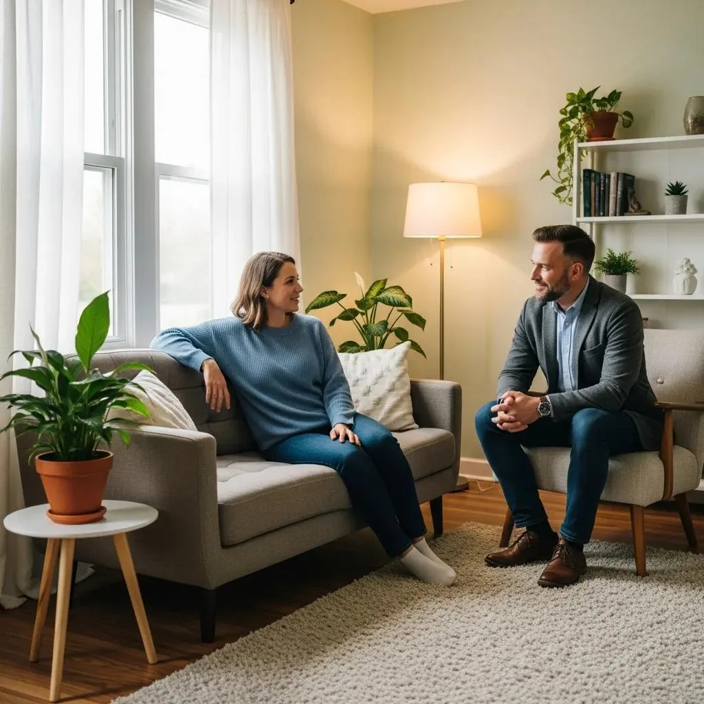Patient Engaging In A Supportive Therapy Session During Their Successful Rehab Journey
