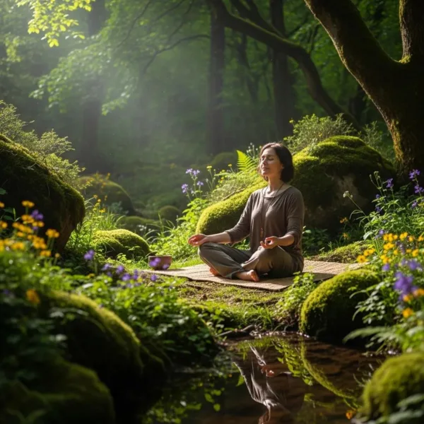 Blogs Person Meditating In Nature, Embodying Mindfulness And Recovery From Addiction
