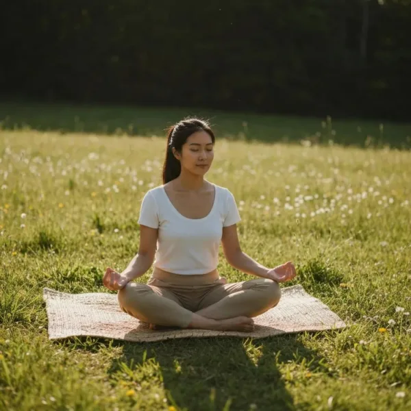 Blogs Person Meditating In Nature, Symbolizing Mindfulness And Coping Strategies For Addiction Triggers