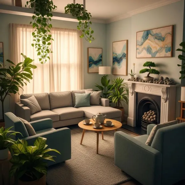 Blogs Serene treatment environment featuring a cozy living room with soft seating, plants, and soothing decor, emphasizing hope and healing for individuals in recovery from stimulant addiction.