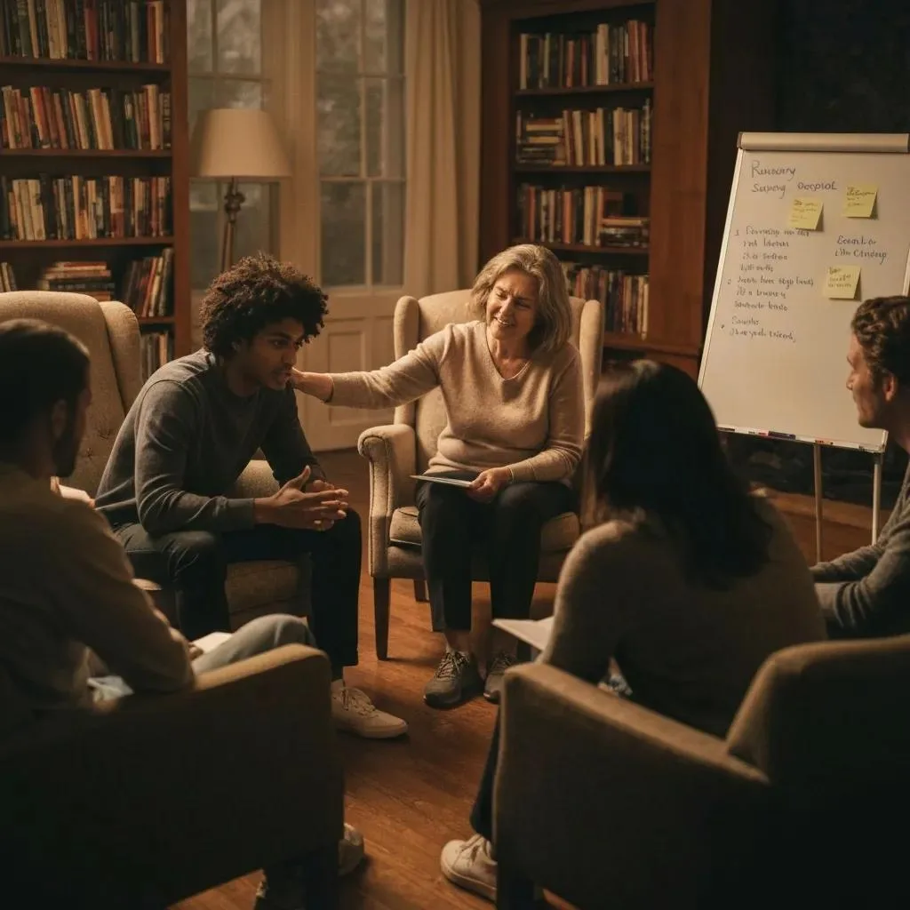 Addressing The Fentanyl Crisis: Treatment &Amp; Prevention In Nevada Support group meeting for individuals in recovery, discussing experiences and coping strategies, with a focus on community support and peer connection.