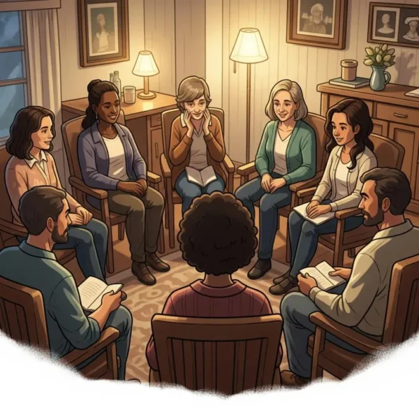 Blogs Supportive Alcoholics Anonymous Meeting In Las Vegas With Diverse Participants Sharing Experiences