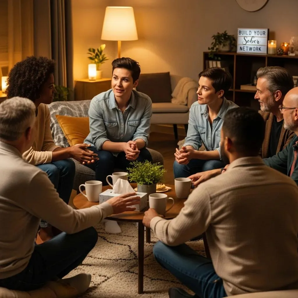 Socializing Sober: Tips For Addiction Recovery People Talking In A Supportive, Sober Group Setting