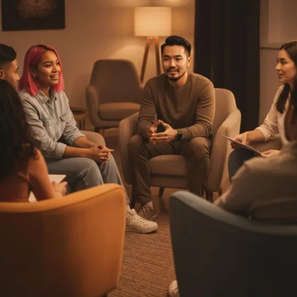 Supportive Therapy Session For Young Adults In Addiction Treatment