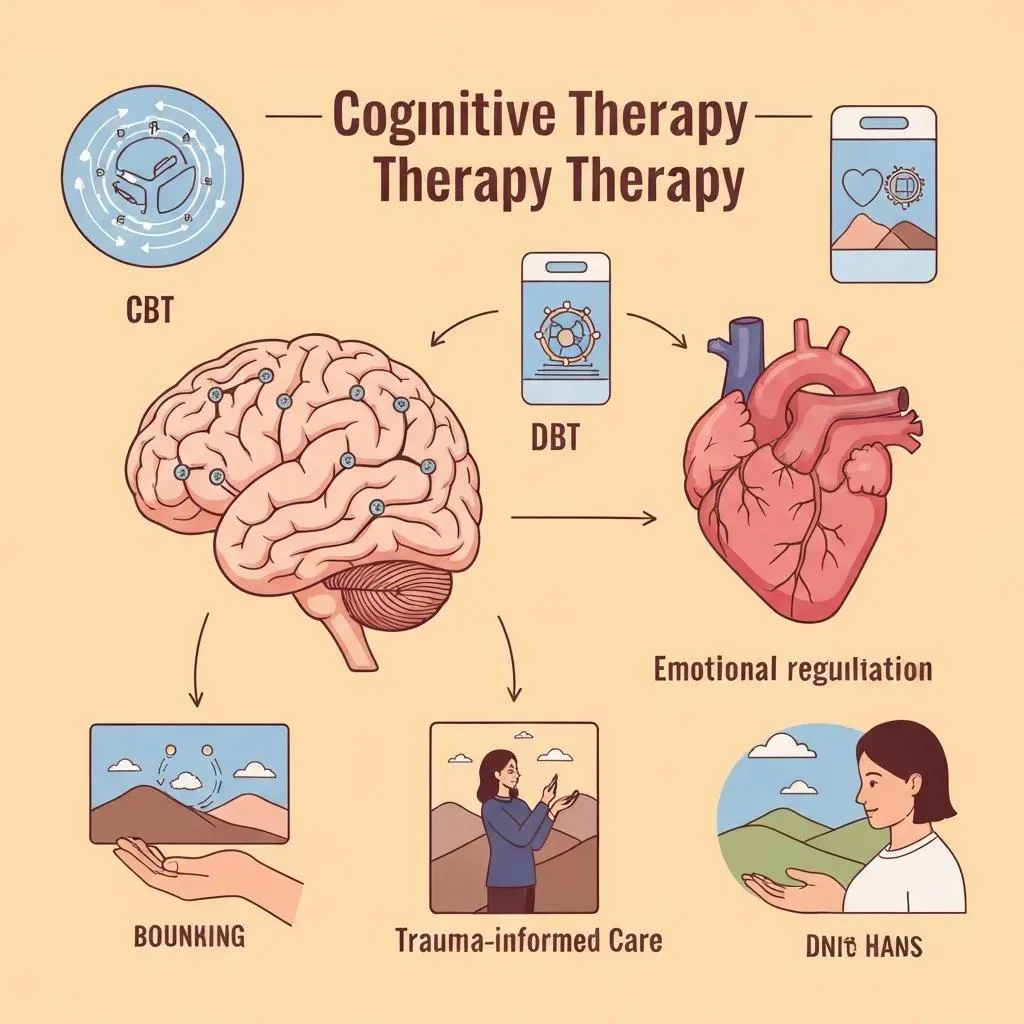 How Las Vegas Individual Therapy Options Enhance Recovery Illustration Of Common Therapy Approaches For Addiction Recovery, Including Cbt And Dbt