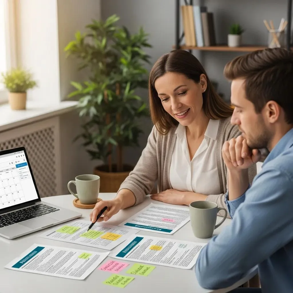 Clinician And Client Working On A Personalized Aftercare Plan