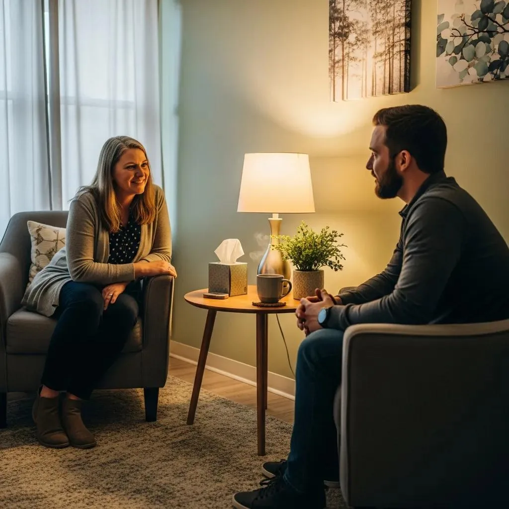 Therapist And Client Discussing Evidence-Based Therapies For Addiction Recovery