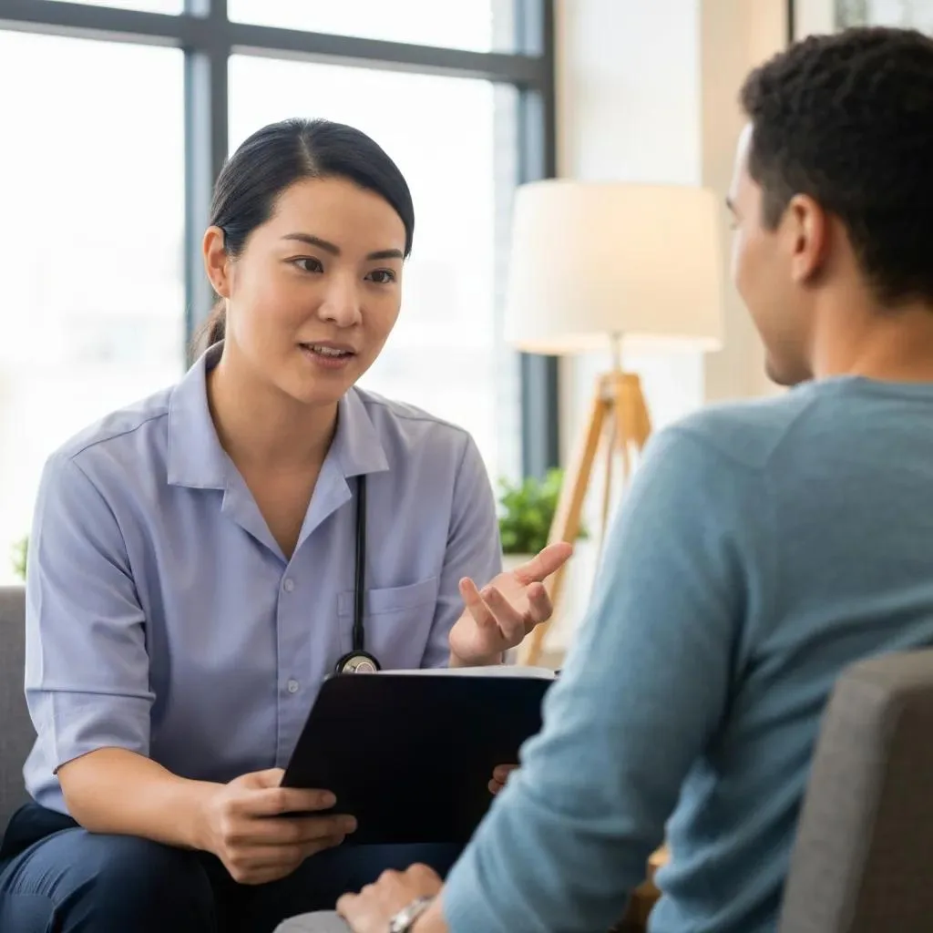 Understanding Drug Rehabilitation Services In Las Vegas Therapist And Client In A Supportive Session Focused On Co‑Occurring Mental Health And Addiction