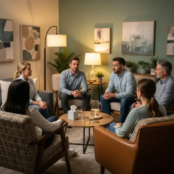 Blogs Therapy Session For Bipolar Disorder And Addiction Treatment, Highlighting Supportive Interactions