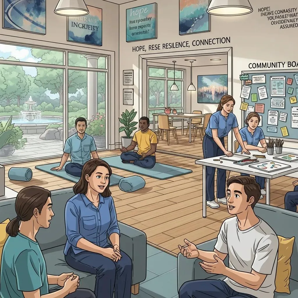 Diagram Showing Core Principles Of A Supportive Recovery Environment