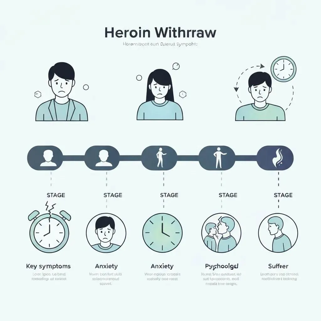 Graphic Showing Heroin Withdrawal Symptoms And Typical Timeline