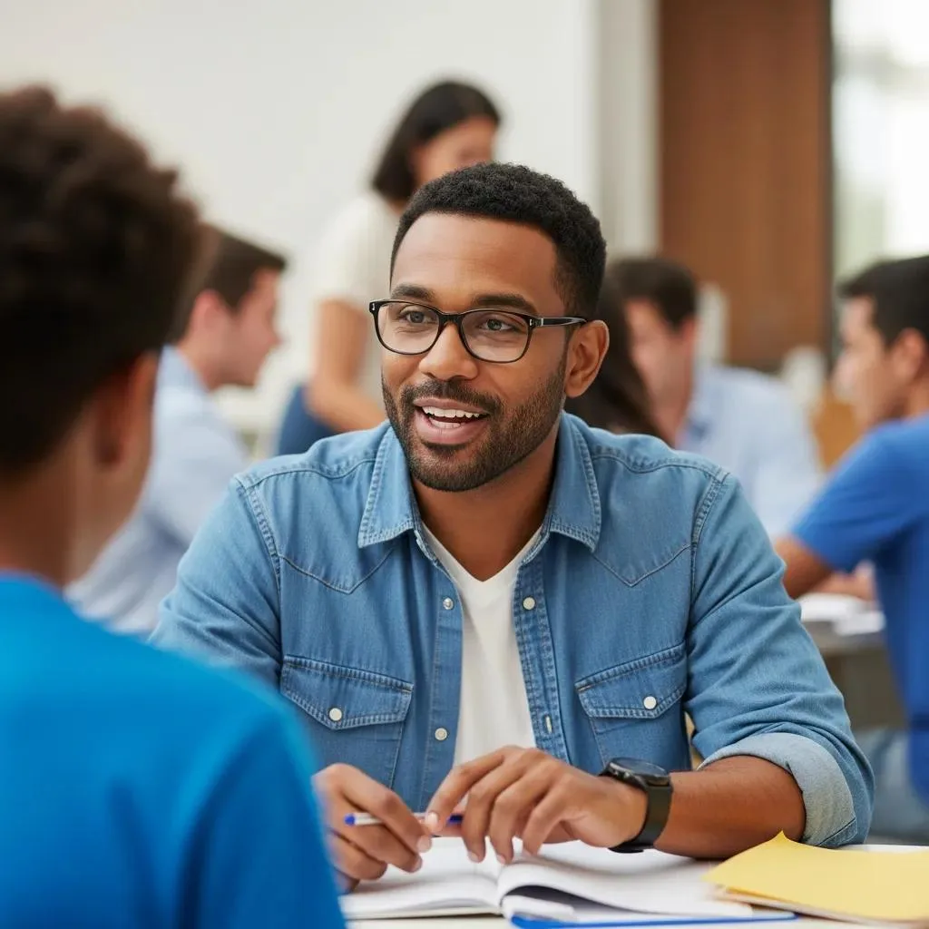 Volunteer Opportunities In Las Vegas For Recovery A Volunteer Mentor Guiding A Mentee, Illustrating How Volunteering Supports Identity And Self-Esteem During Recovery