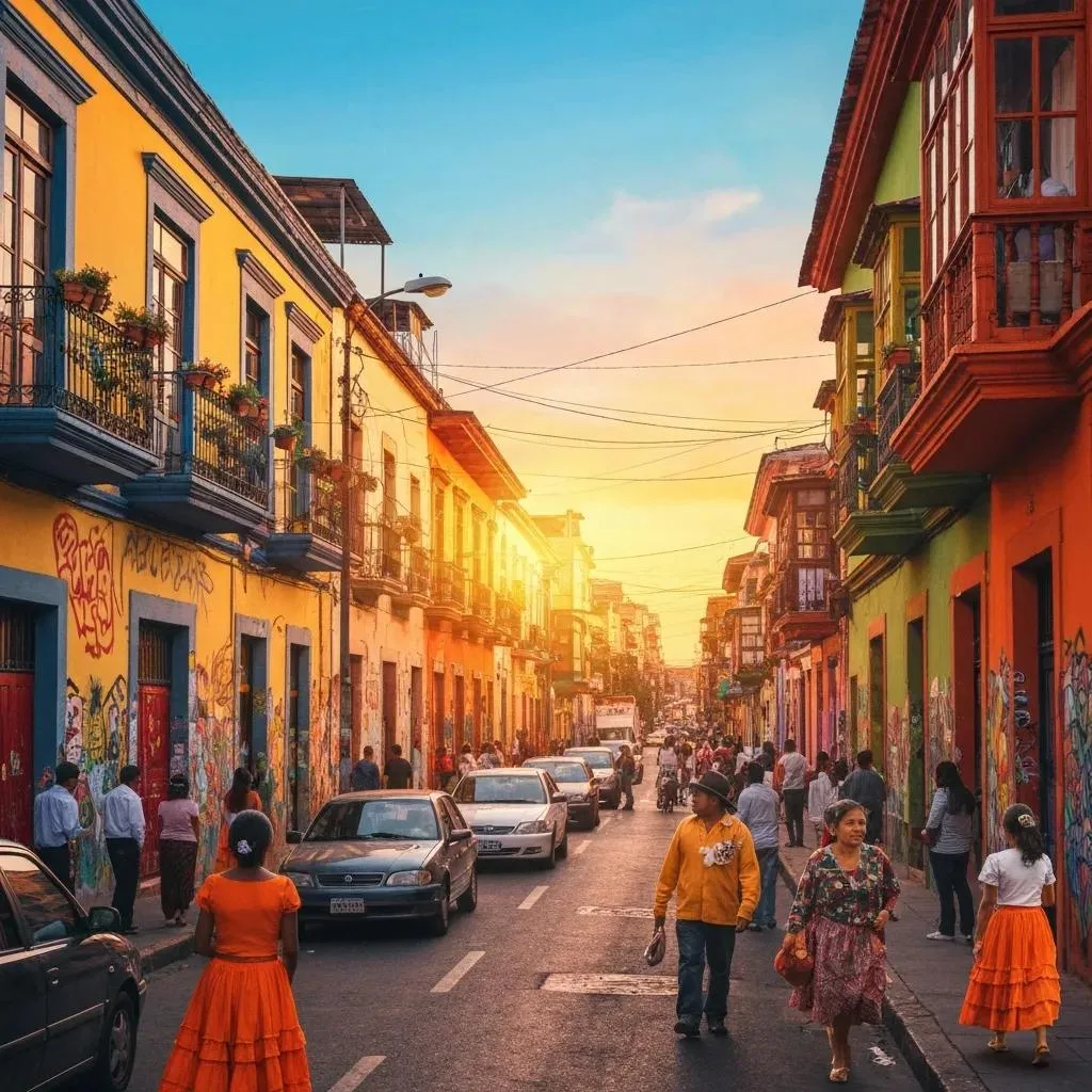 Volunteering: Giving Back In Addiction Recovery Colorful street scene in a vibrant neighborhood, featuring people walking, parked cars, and historic buildings with balconies, symbolizing community engagement and social connection.