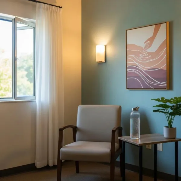 Blogs Welcoming Treatment Room For Medication-Assisted Therapy, Emphasizing Comfort And Support In Addiction Recovery