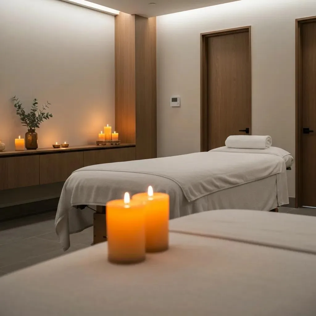Wellness Spa Area Offering Relaxation And Self-Care Services At A Luxury Rehab Center